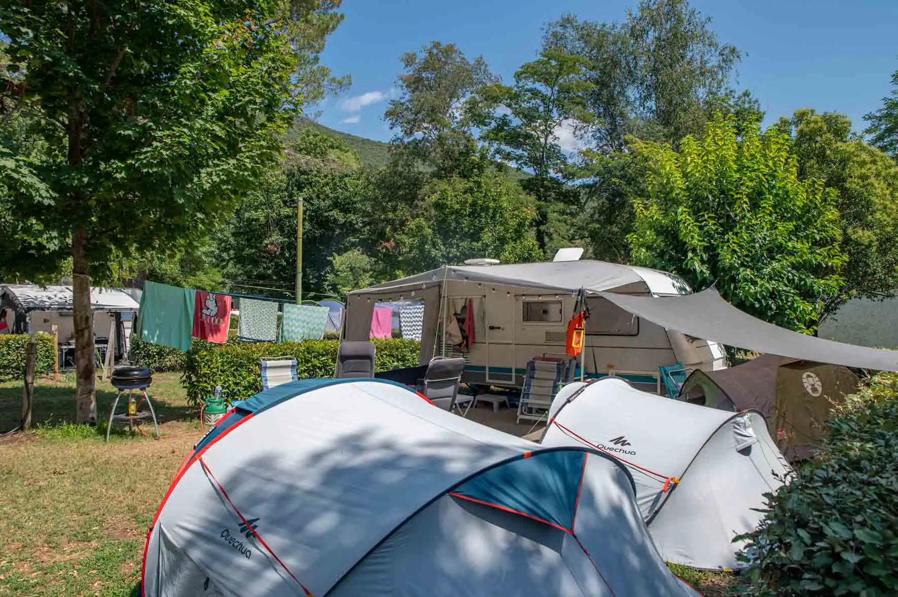 tente au camping les plans